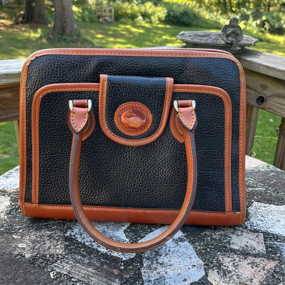 Dooney & Bourke Black and Brown Satchel